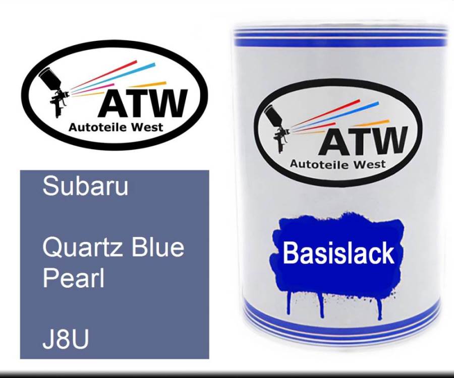 Subaru, Quartz Blue Pearl, J8U: 500ml Lackdose, von ATW Autoteile West.